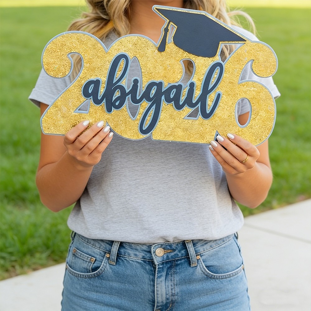 Custom Graduation Sign With Name For Party Decor