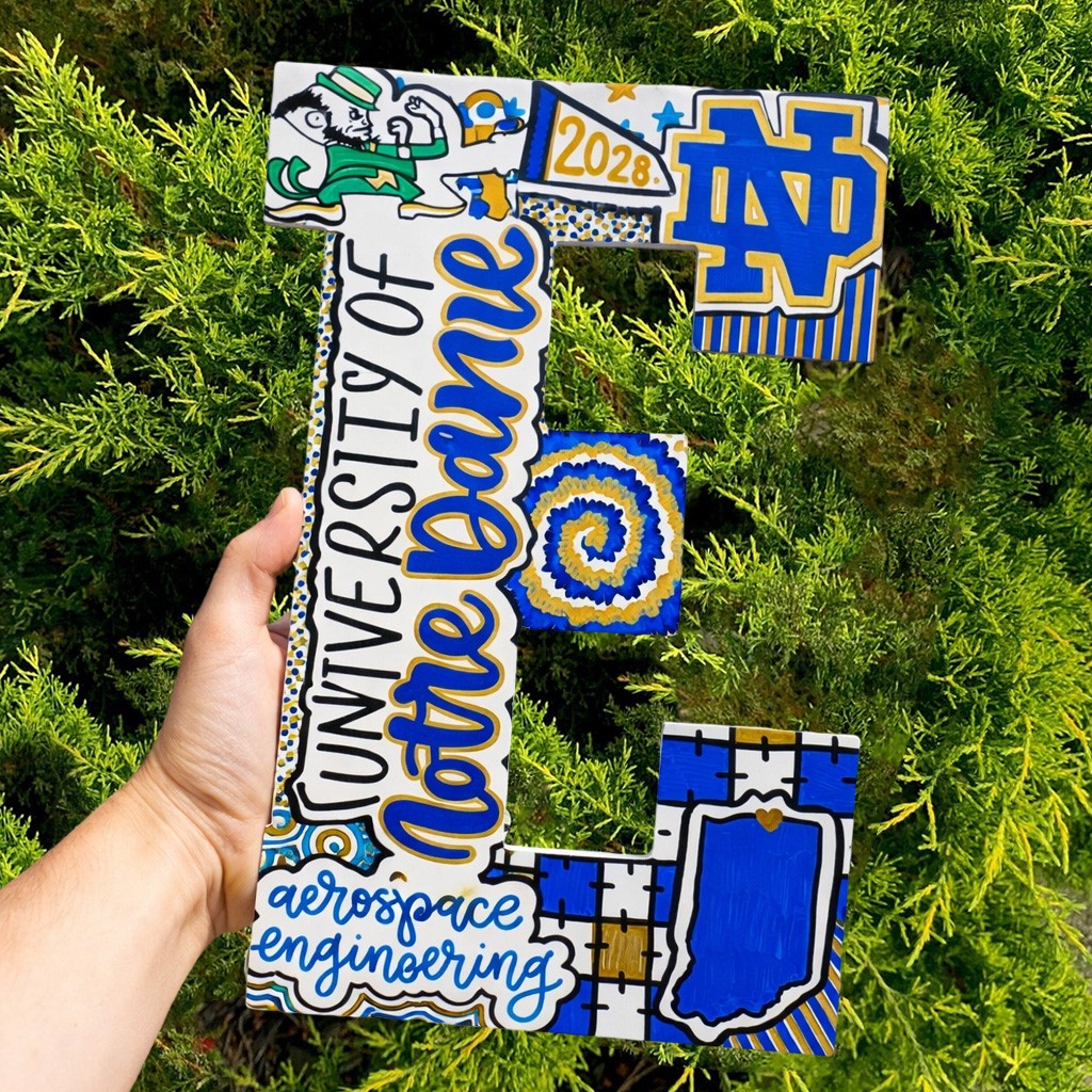 Personalized College Letters Graduation Gift Dorm Decor