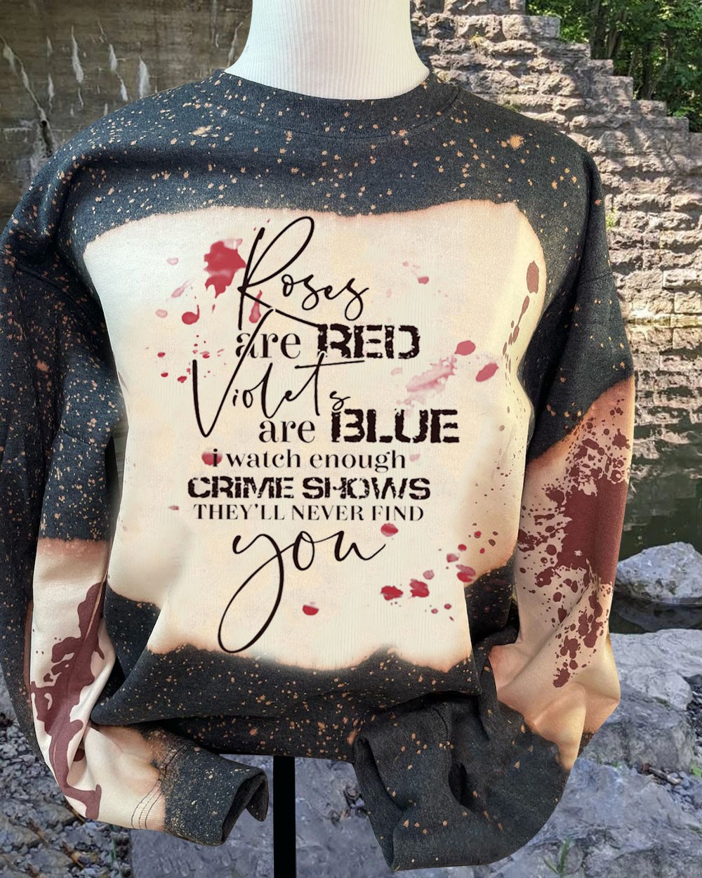 Crime Shows Bleached Vintage Sweatshirt Hoodie For Gift Ideas