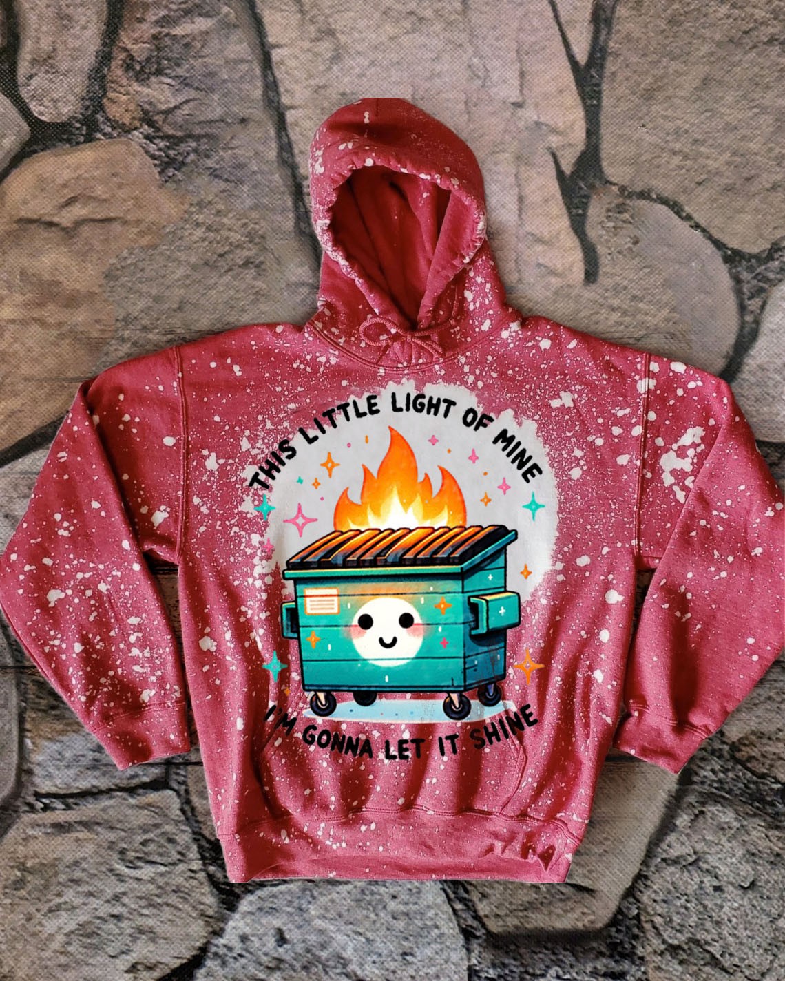 Dumpster Fire Light Vintage Sweatshirt Hoodie For Halloween Gift Ideas