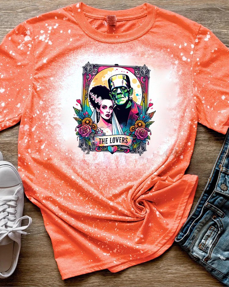 The Lovers Tarot Horror Neon Sweatshirt Hoodie For Gift Ideas