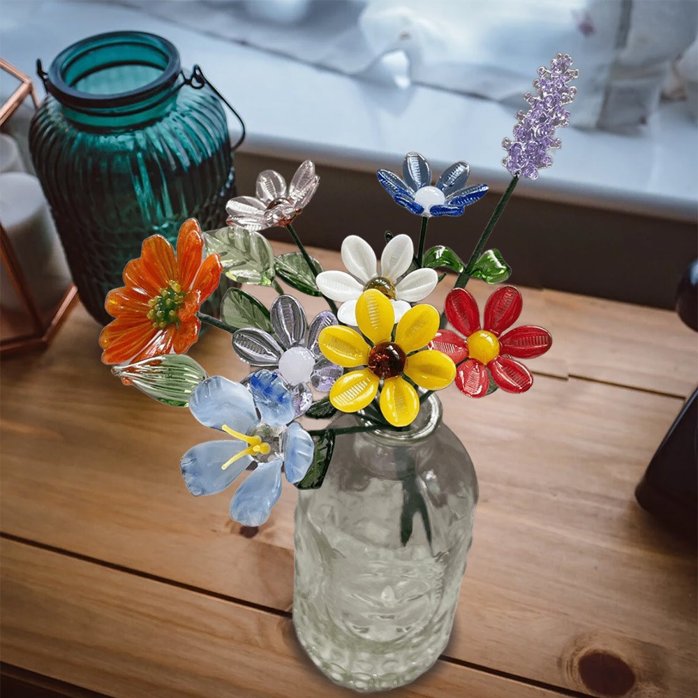 Custom Glass Birth Month Flower Jan to Dec Unique Mother's Day Gift For Mom or Grandma