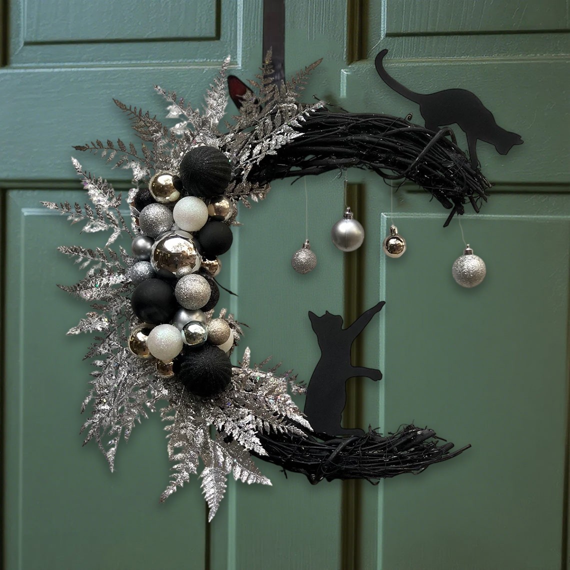 Black Cat Moon Wreath