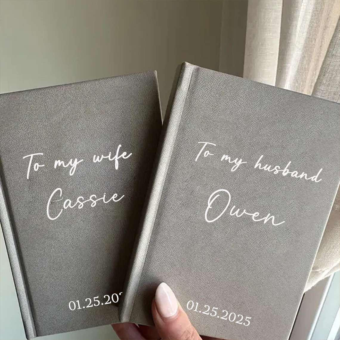 Personalized To My Wife To My Husband Vow Books for Couple Keepsake Anniversary Gifts