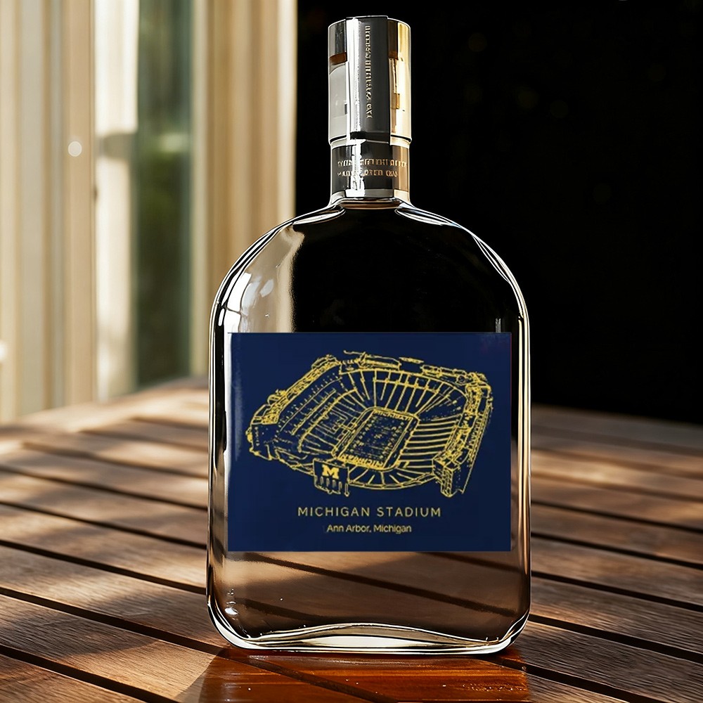 Michigan Stadium Whiskey Bottles Gifts For Sports Lovers Game Day Christmas Gift