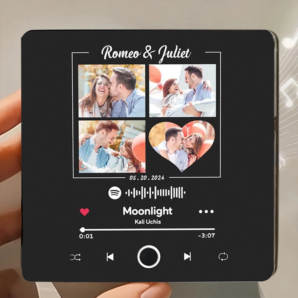 Personalized Spotify Photo Fridge Magnet With Album Cover Valentine's Day Gift for Her Him