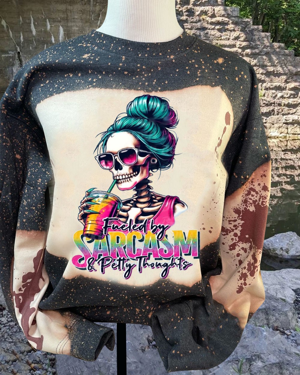 Fueled by Sarcasm Snarky Vintage Sweatshirt Hoodie For Halloween Gift Ideas