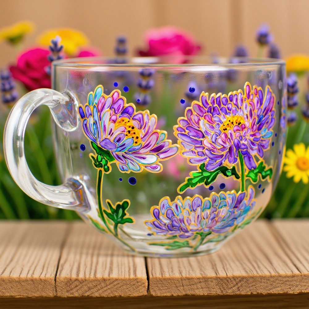 Personalized Birth Month Flower September Aster Mug For Mom Grandma Gift