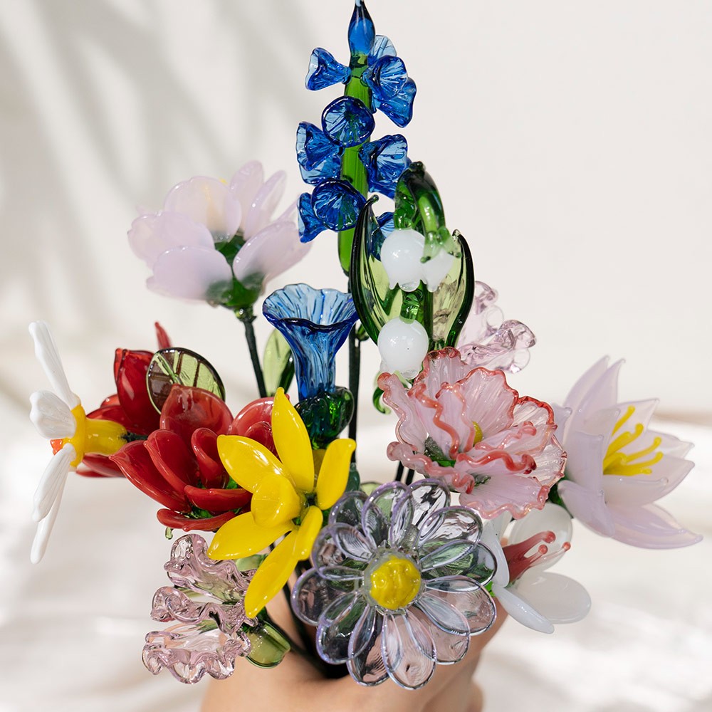 Custom Handmade Glass Birth Month Flower For Mom Grandma Christmas Unique Gift