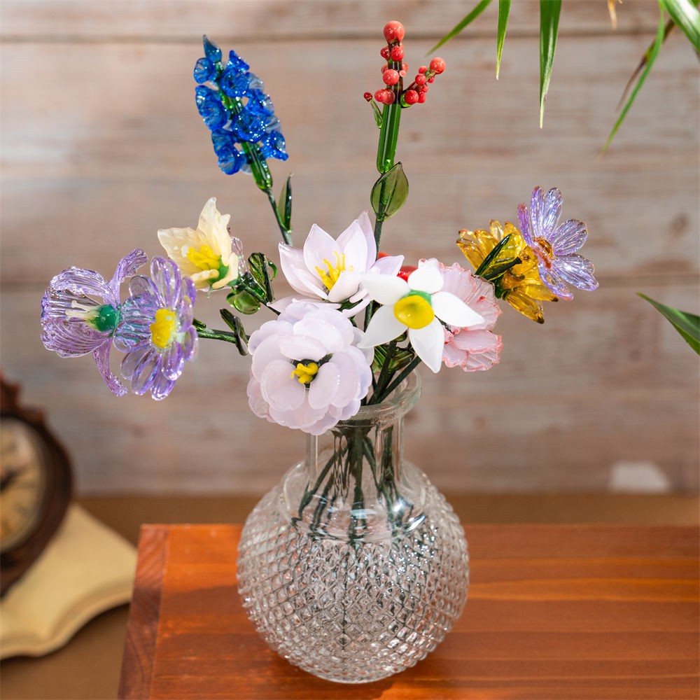 Custom Glass Birth Month Flower Jan to Dec Unique Mother's Day Gift For Mom or Grandma
