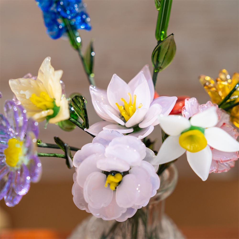 Custom Glass Birth Month Flower Jan to Dec Flower Unique Mother's Day Gift For Mom or Grandma