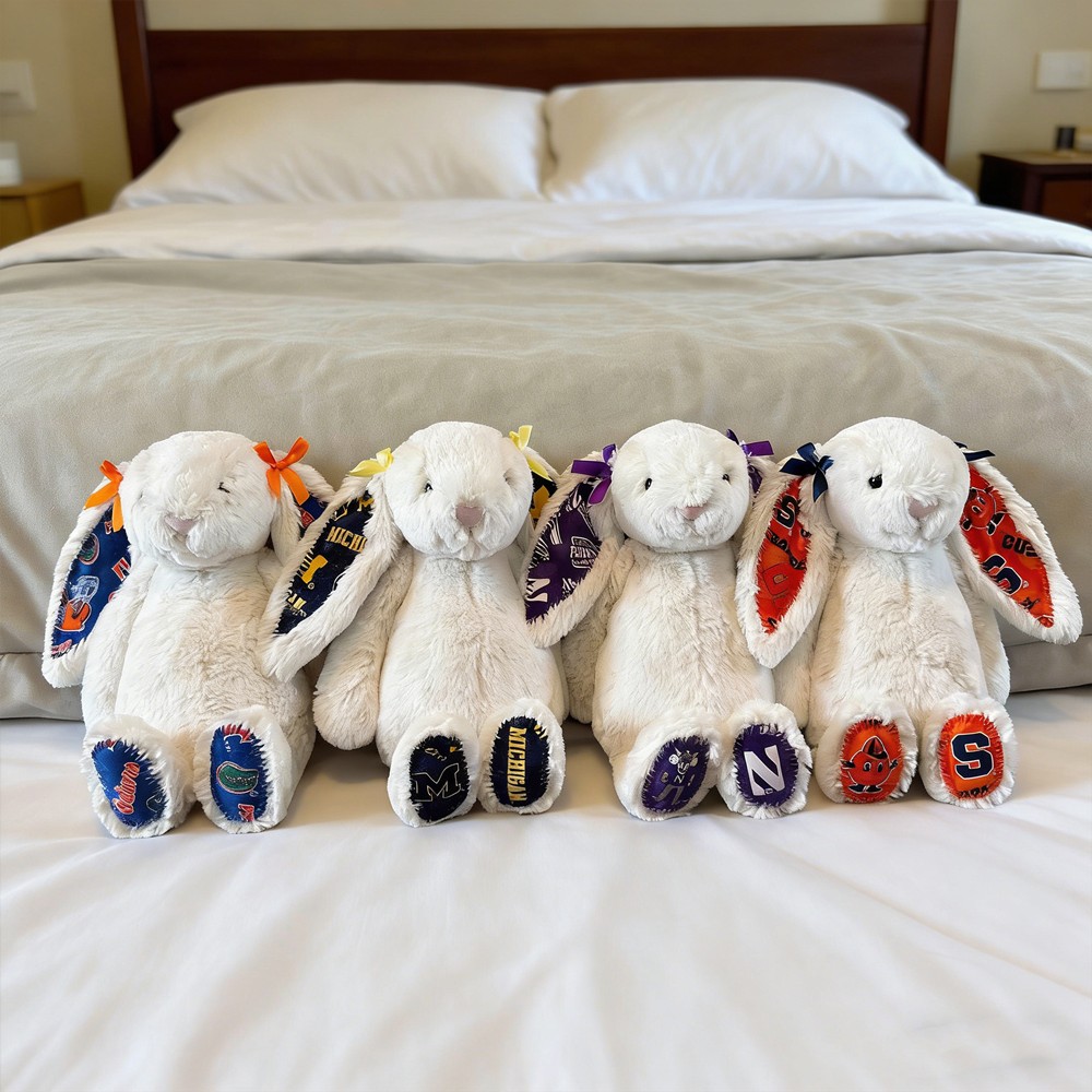 Custom Collegiate Bunny Perfect Gift for Students Grads
