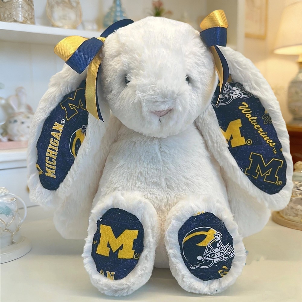 University of Michigan Custom Collegiate Bunny Perfect Gift for Students Grads