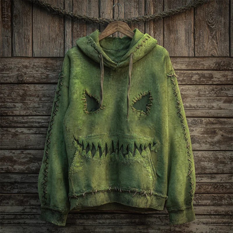 Halloween Spooky Monster Face Hoodie Spooky Season Gift