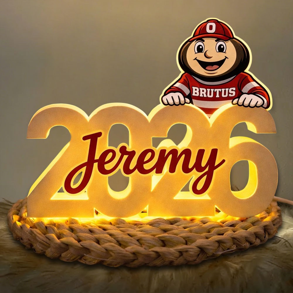 Personalized Graduation Light Box with School Mascot Custom Name LED Night Light Gift