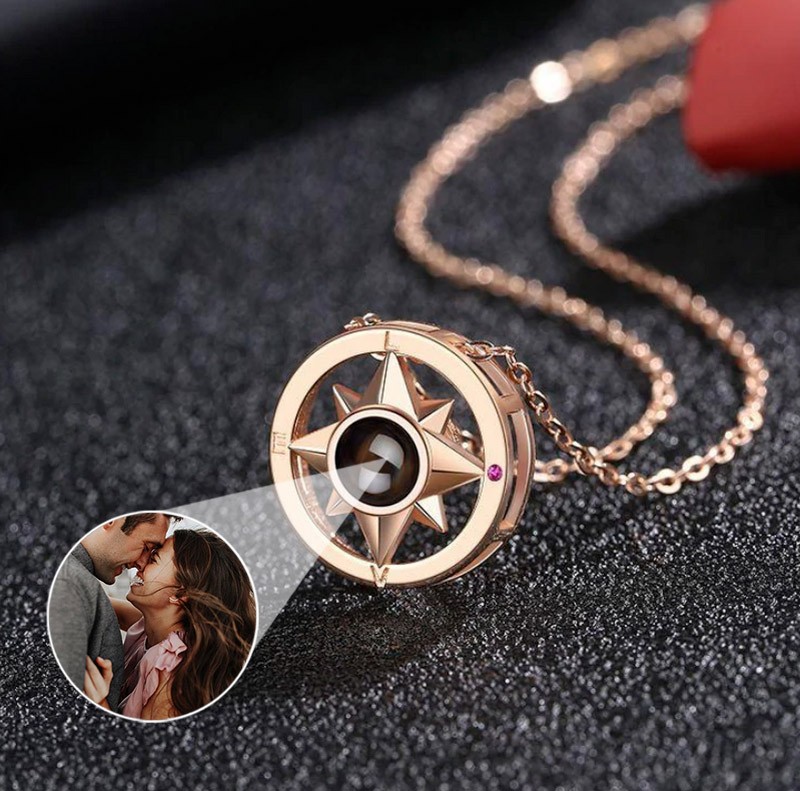 Personalized Photo Projection Necklace For Soulmate Valentine's Day