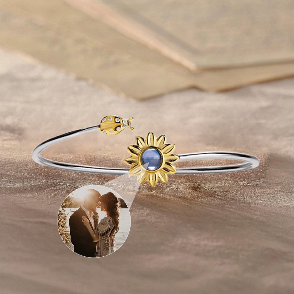Personalized Projection Bracelet With Photo Inside For Valentine's Day Gifts