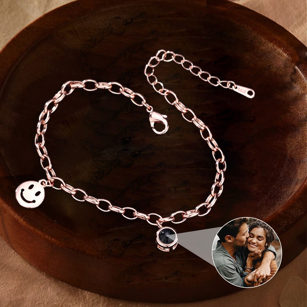 Personalized Projection Bracelet With Photo Inside For Valentine's Day Gifts