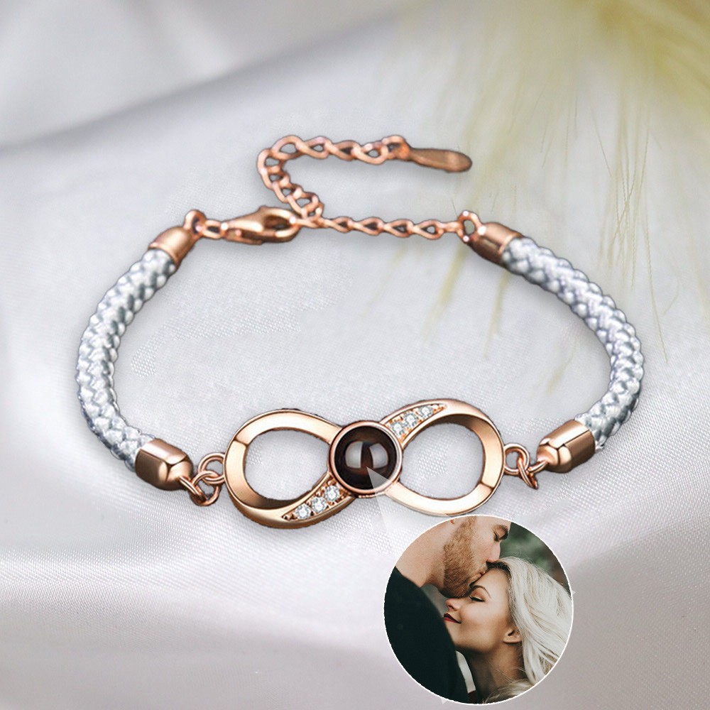 Personalized Projection Bracelet With Photo Inside For Valentine's Day Gifts