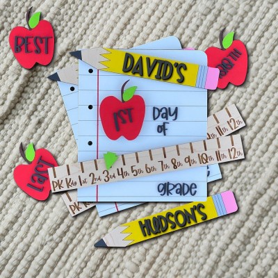 Personalized First/Last Day of School Sign Back to School Prop Board Milestone For Kids Gift