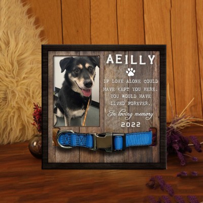 Personalized Loss of Pet Collar Frame Memorial Gift For Pet Lovers