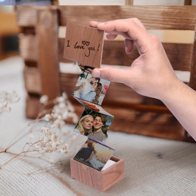 Personalized Pull Out Photo Box For Valentine's Day Birthday