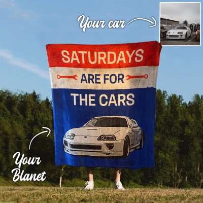 Personalized Saturdays Are For Cars Car Fleece Blanket For Valentine's Day