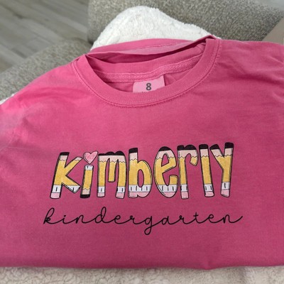 Custom Pencil Kids Name Back To School Shirt First Day of School Shirt