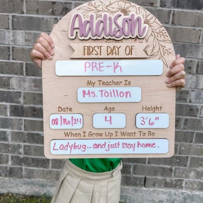 Personalized Interchangeable Back to School Sign
