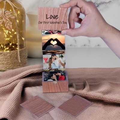 Personalized Pull Out Photo Box For Valentine's Day Birthday