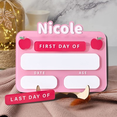 Custom Acrylic First And Last Day Interchangeable School Sign Back to School Photo Prop