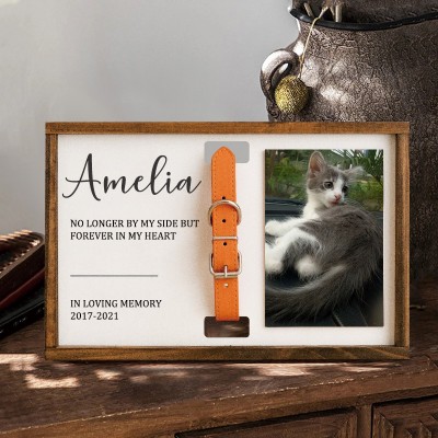 Personalized Loss of Pet Collar Frame Memorial Gift For Pet Lovers