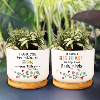 Personalized Teacher Appreciation Gift Thank You Plant Pot