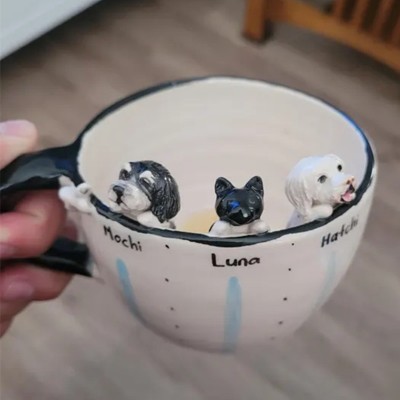 Custom Pet Figure Mug For Pet Lover Or Dog Cat Owner Keepsake Gift