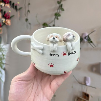 Custom Dog Figure Mug For Pet Lover Or Dog Owner Keepsake Gift
