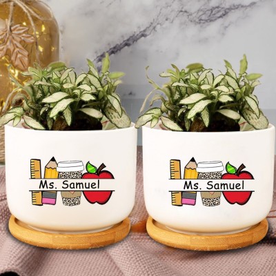 Personalized Teacher Appreciation Gift Thank You Plant Pot