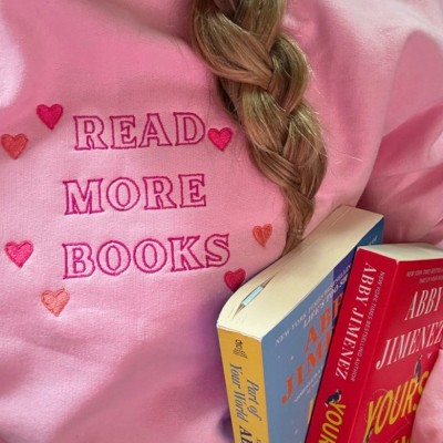 Read More Books Embroidered Book Lover Sweatshirt