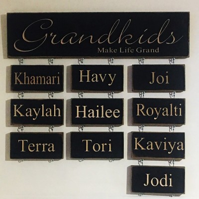 Personalized Grandparent Sign with Grandchildren's Names For Christmas Gift