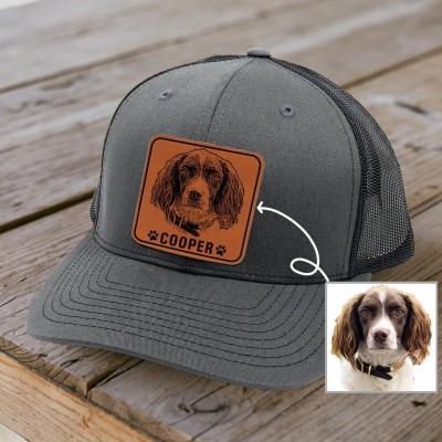Custom Pet Photo Trucker Hat For Pet Lover Memorial Keepsake Gift