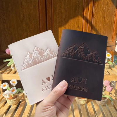 Custom Leather Adventure Books Gifts for Couple Anniversary Valentines Day