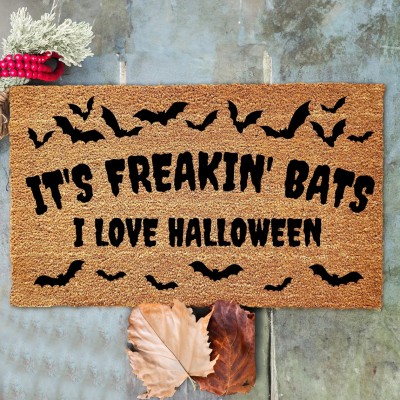 I Love Halloween Doormat Welcome Housewarming Gift