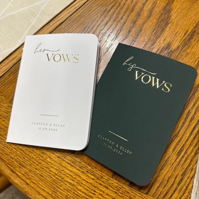 Custom Her His Vow Books Gifts for Couple Anniversary Valentines Day