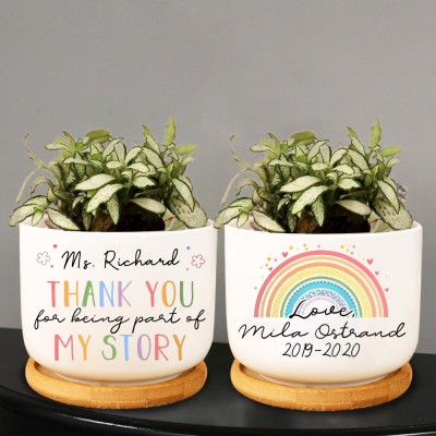 Personalized Teacher Appreciation Gift Thank You Plant Pot