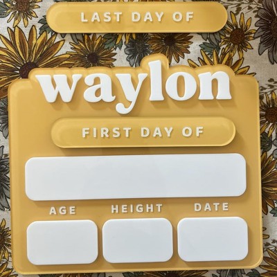 Custom Acrylic First And Last Day Interchangeable School Sign Back to School Photo Prop