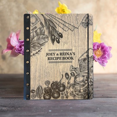 Personalized Recipe Book Blank Binder Cookbook For Mom Grandma Family Christmas Gift