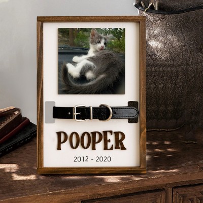 Personalized Loss of Pet Collar Frame Memorial Gift For Pet Lovers
