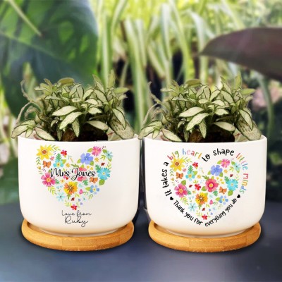 Personalized Teacher Appreciation Gift Thank You Plant Pot
