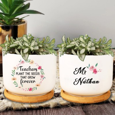Personalized Teacher Appreciation Gift Thank You Plant Pot