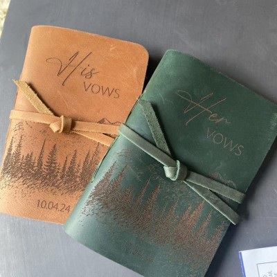 Personalized Leather Vow Books Gifts for Couple