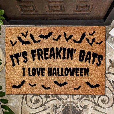 I Love Halloween Doormat Welcome Housewarming Gift